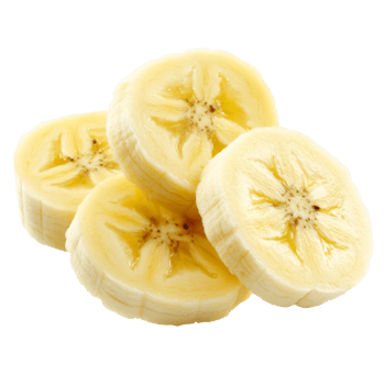 Fresh banana slices for a healthy snack png