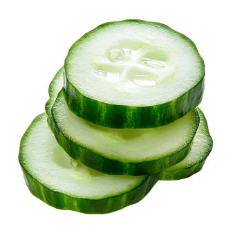 Neatly stacked fresh cucumber slices png