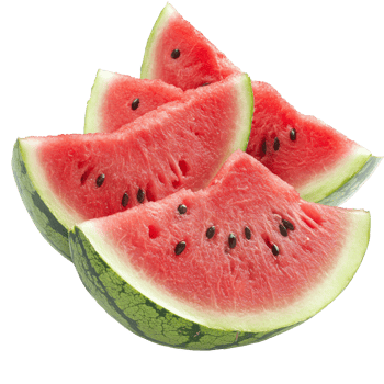 Sliced watermelon on white png