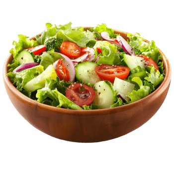 Mixed greens salad with toppings png