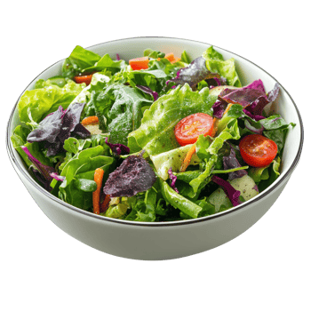 Garden salad with mixed greens veggies png