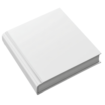 Blank book in a bright setting on a wooden table png