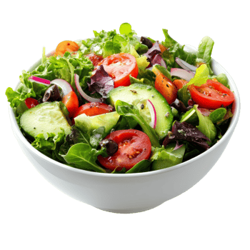 Colorful garden salad in a bowl png