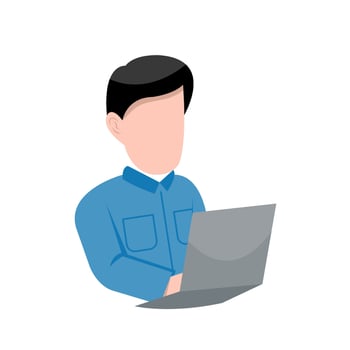 Male Freelancer Character vector