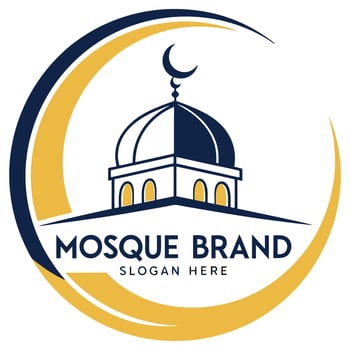 Iconic Mosque Logo Design. vector