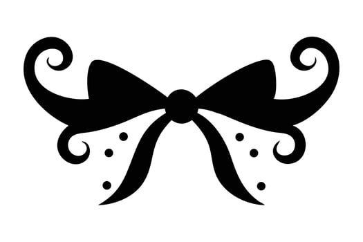Stylish Black Ribbon Bow for Design Projects vector