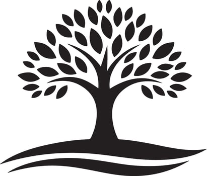 Simple Tree Silhouette for Creative Projects vector