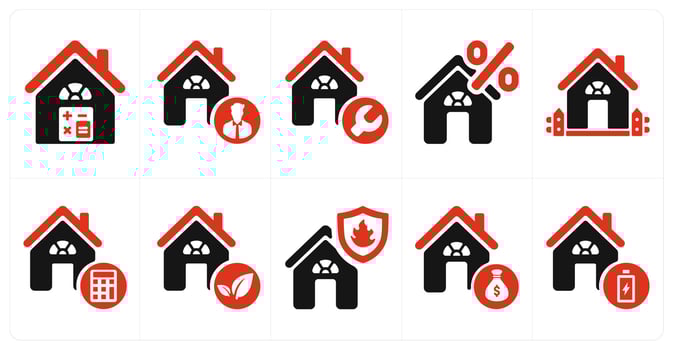 A set of 10 Real Estate icons as account, realtor, home repair vector