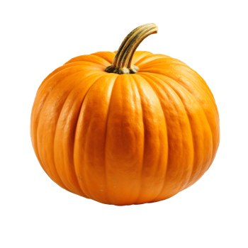 An orange pumpkin isolated on transparent background png