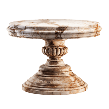 Antique marble pedestal isolated on transparent background png