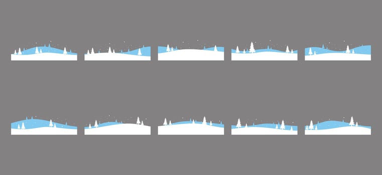 Winter Landscape Art vector