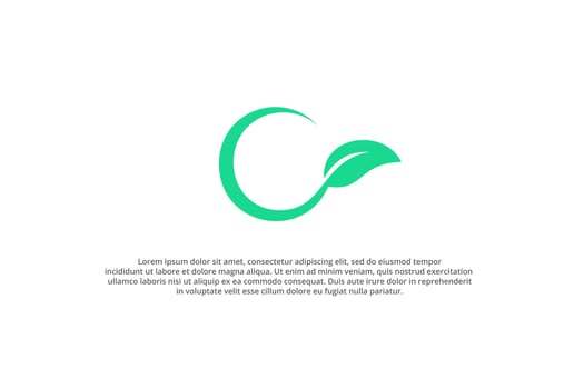 Eco friendly product brand logo style leaf vector