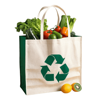 Recycle bag with fruits and vegetables png