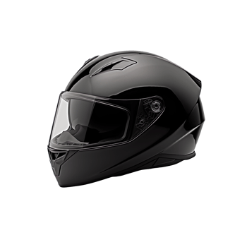 Black motorcycle helmet isolated on transparent background png