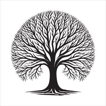 Ancient Celtic Tree Life Logo Design vector