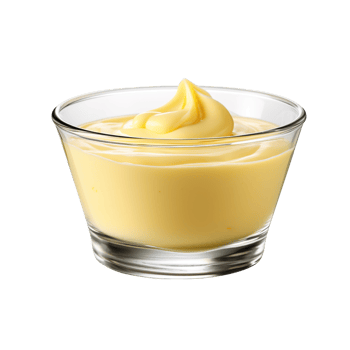 Cheese sauce in the glass bowl isolated on transparent background png