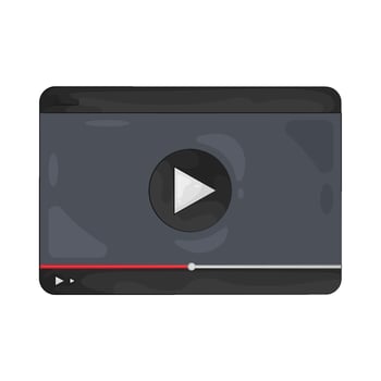 Illustration of play button vector