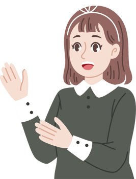 girl explaining and presenting something png