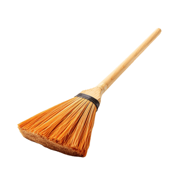 Cleaning broom isolated on transparent background png