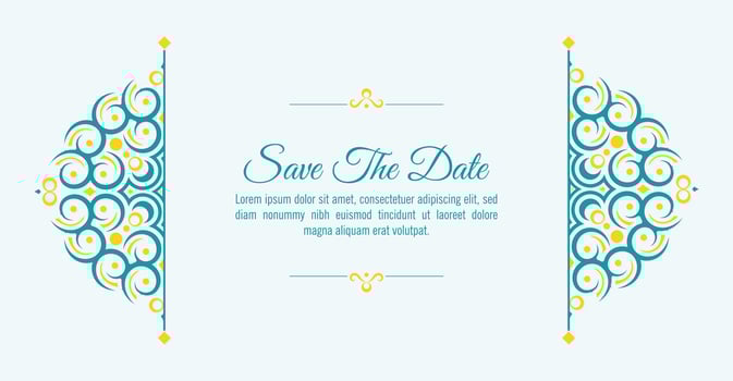 Colorful invitation background style ornamental pattern vector