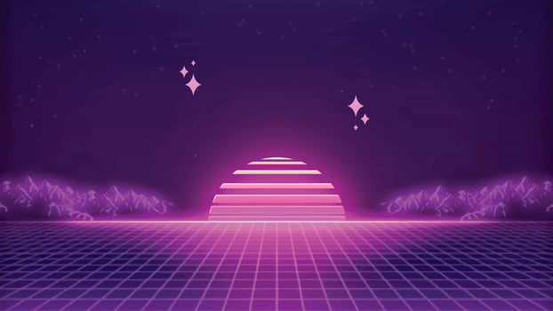 Pink Neon Good Vibes Jam Board Background. vector