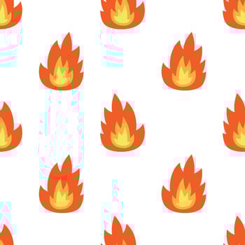 Fire effect seamless pattern. vector