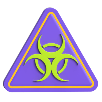 Biohazard Alert 3D Icon png