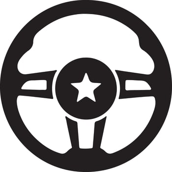 Vehicle Steering Wheel Outline vector