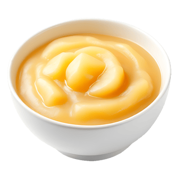 Apple sauce in a bowl on a transparent background png