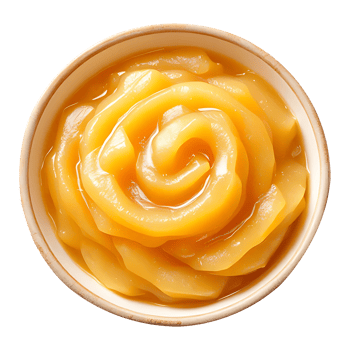 Applesauce in a bowl on a transparent background png