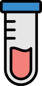 Test Tube Glyph Icon Design vector