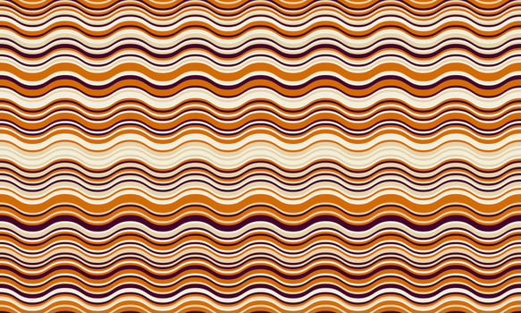 Abstract background with wavy stripes in vibrant colors, creating a rippled, liquid effect. Smooth curves and textured lines add elegance, vitality, and creativity. Ideal for wallpaper or textile. vector