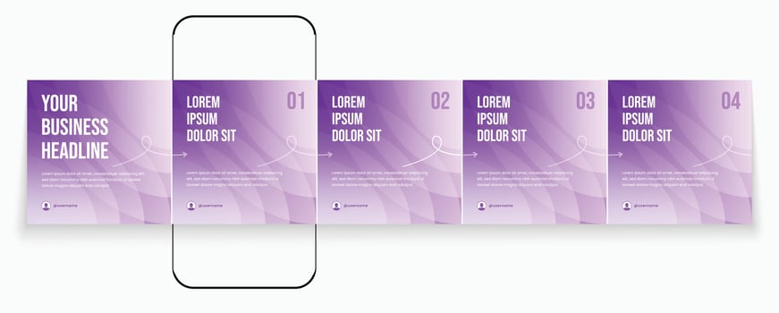 Banner frame for social media or social media carousel template vector