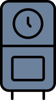 Cuckoo Clock Glyph Icon Design vector