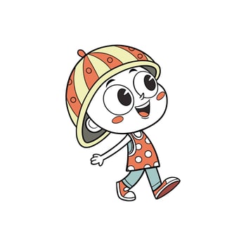 A cartoon character illuastration vector