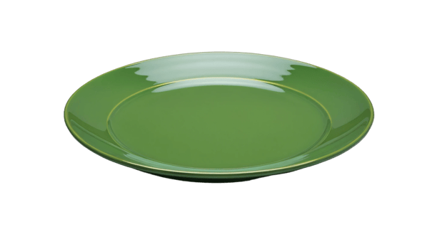 A green plate isolated on transparent background png