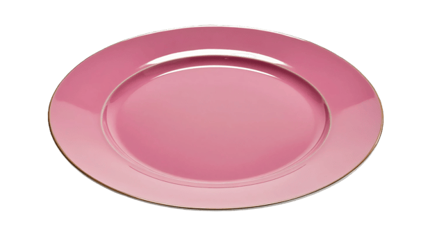 Round pink ceramic Isolated on transparent background png