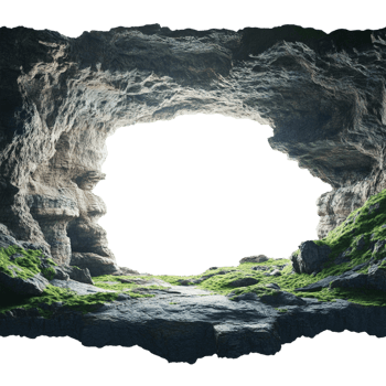 Cave View from Inside on transparent background png
