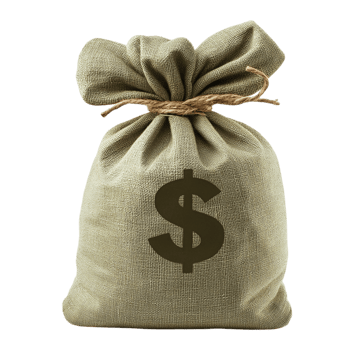 Green Money Bag on transparent background png
