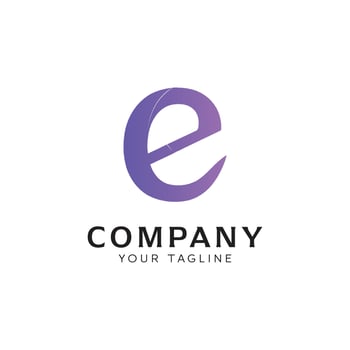 Initial letter E logo design in a creative style vector