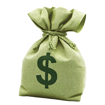 Green Money Bag on transparent background png