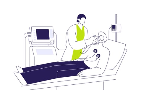Ventilatory support abstract concept illustration. vector