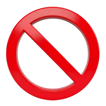 A Red Circle With a Diagonal Line Symbolizing a Prohibition or No Entry Sign png