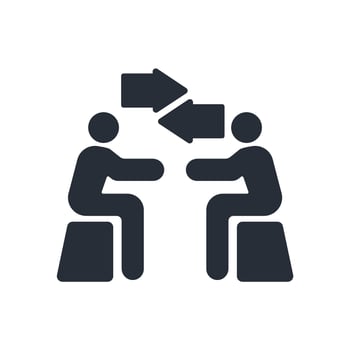 Negotiation icon. .Editable stroke.linear style sign for use web design,logo.Symbol illustration. vector