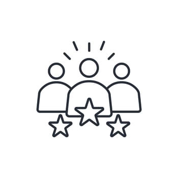 leadership icon. .Editable stroke.linear style sign for use web design,logo.Symbol illustration. vector