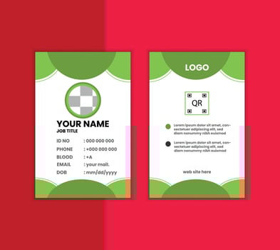 ID card design vector