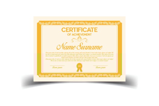 Printable Certificate of Achievement Elegant Customizable Designs vector