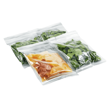 Fresh herbs and vegetables packaged for storage png
