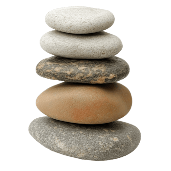 Stacked stones with natural textures png