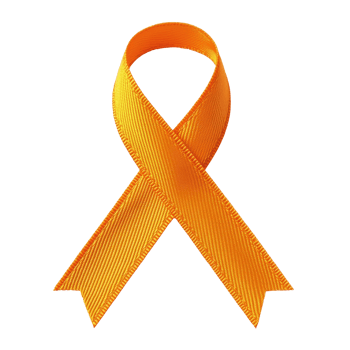 Orange ribbon for awareness and support png